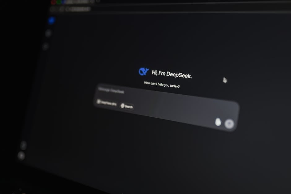 Close-up of an AI-driven chat interface on a computer screen, showcasing modern AI technology.